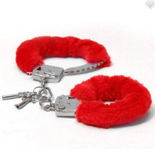 Novelty Fluffy Handcuffs Red