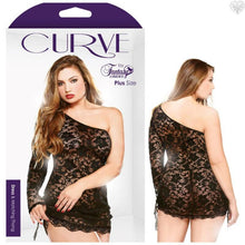 One Shoulder Lace Dress by Curve Size 16-22