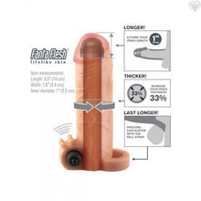 Fantasy Extension Vibrating Real Feel 1" Extension Flesh