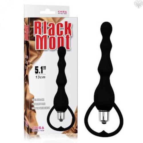 Black Mont Tail Power Vibrating Anal Beads