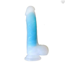 Frosted Suction Cup Dong - Blue
