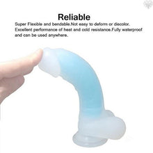 Frosted Suction Cup Dong - Blue