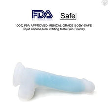 Frosted Suction Cup Dong - Blue