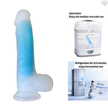 Frosted Suction Cup Dong - Blue