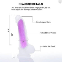 Frosted Suction Cup Dong - Purple
