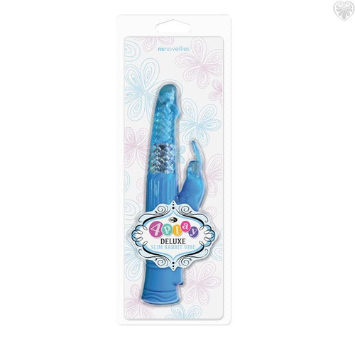 4Play Deluxe Slim Rabbit Vibrator-Blue