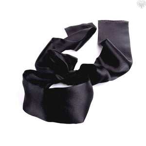 Black Silky Blind-Fold Scarf