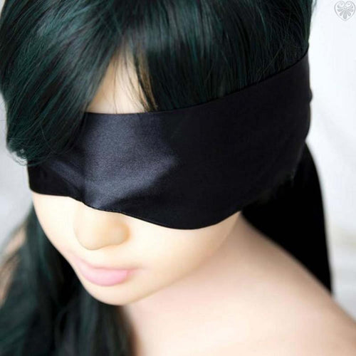 Black Silky Blind-Fold Scarf