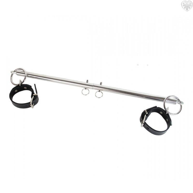 Adjustable Bondage Spreader Bar Shackle with Rings