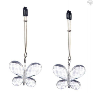 Butterfly Diamond Drop Nipple Clamp by Bad Kitty