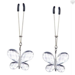 Butterfly Diamond Drop Nipple Clamp by Bad Kitty